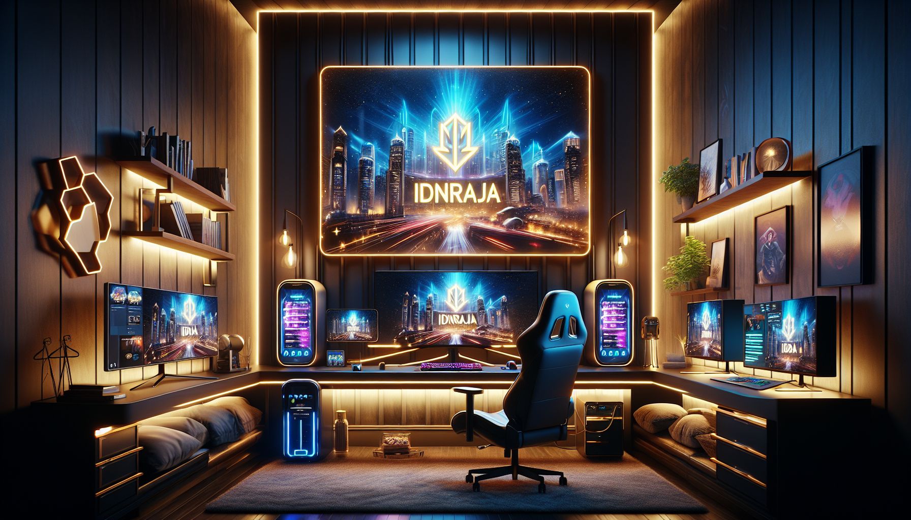 Modern IDNRAJA gaming homepage with clear navigation and mobile-first layout for Indonesian players