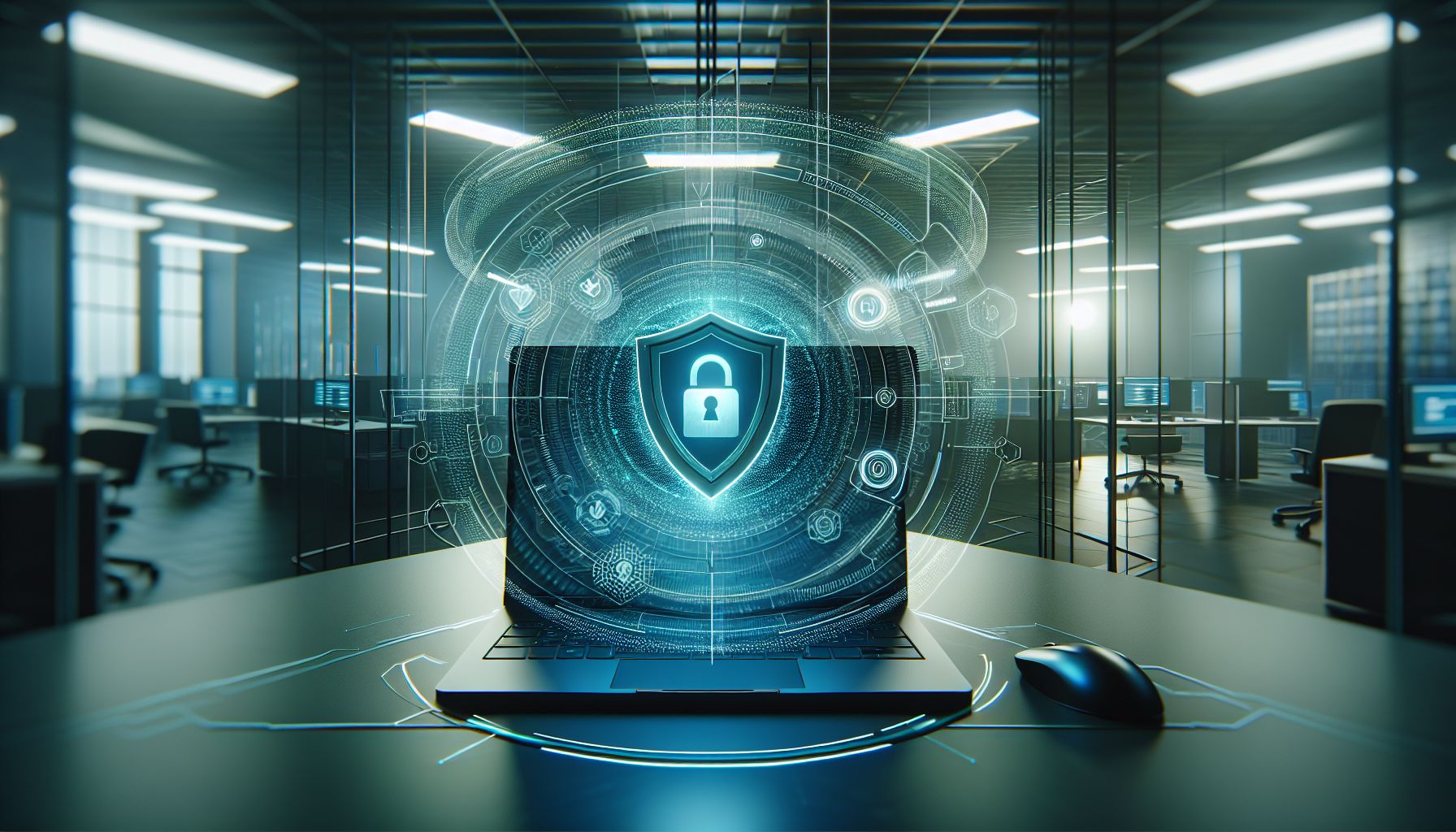 IDNRAJA account protection concept with secure access symbols and clean digital design
