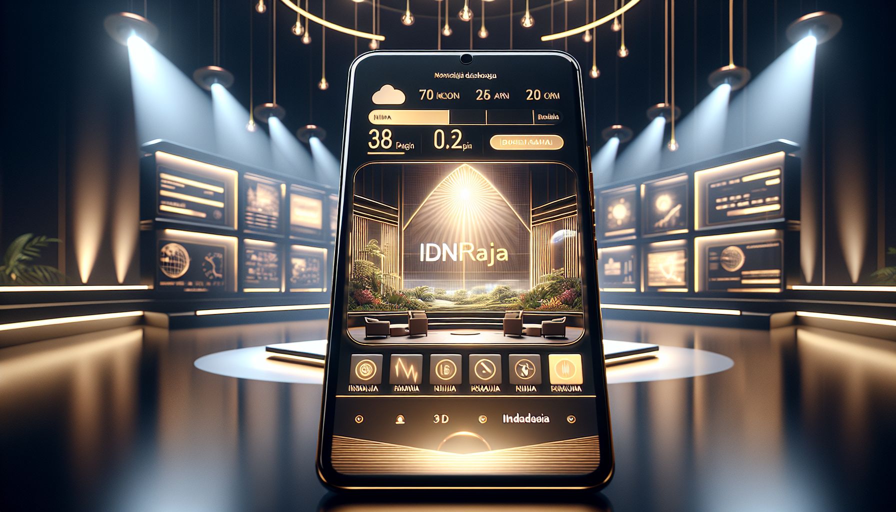 Modern IDNRAJA news interface on mobile showing the latest platform announcements for users in Indonesia